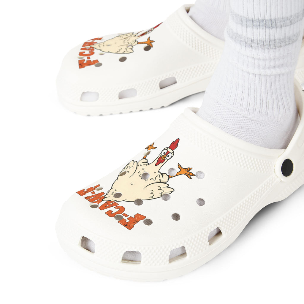 Funny F-CAW-T Chicken Clogs