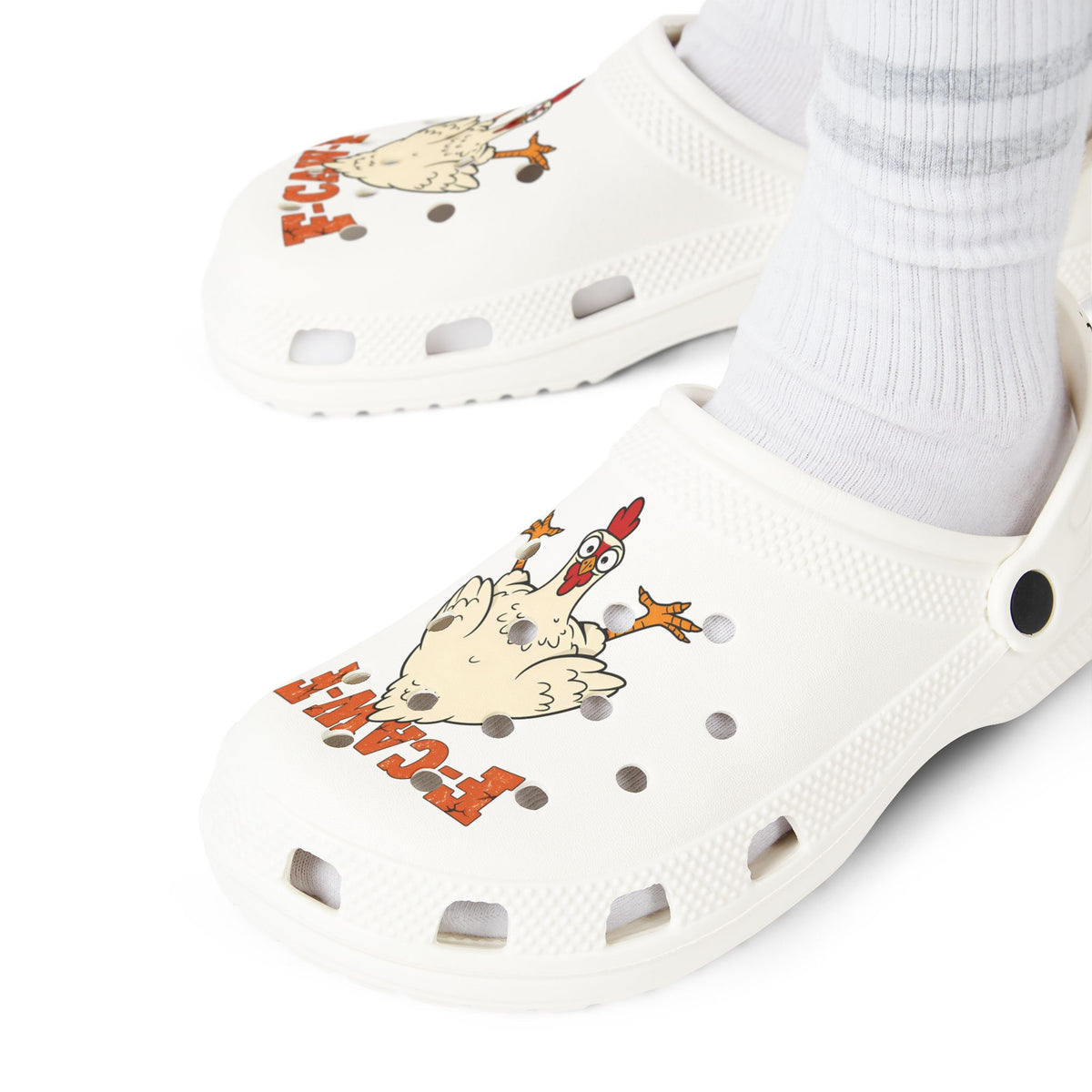 Funny F-CAW-T Chicken Clogs