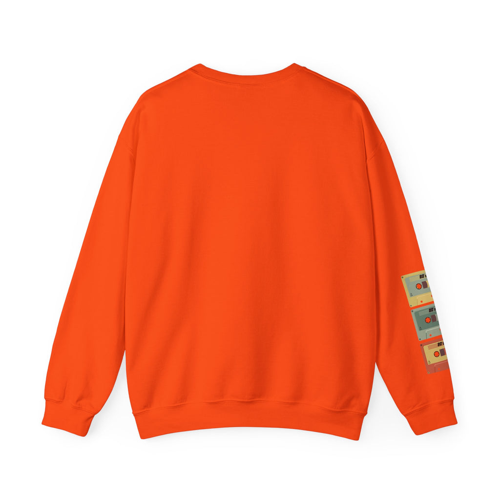 80's Made Me Sweatshirt — Retro 1980s Graphic Crewneck with Cassette Sleeve