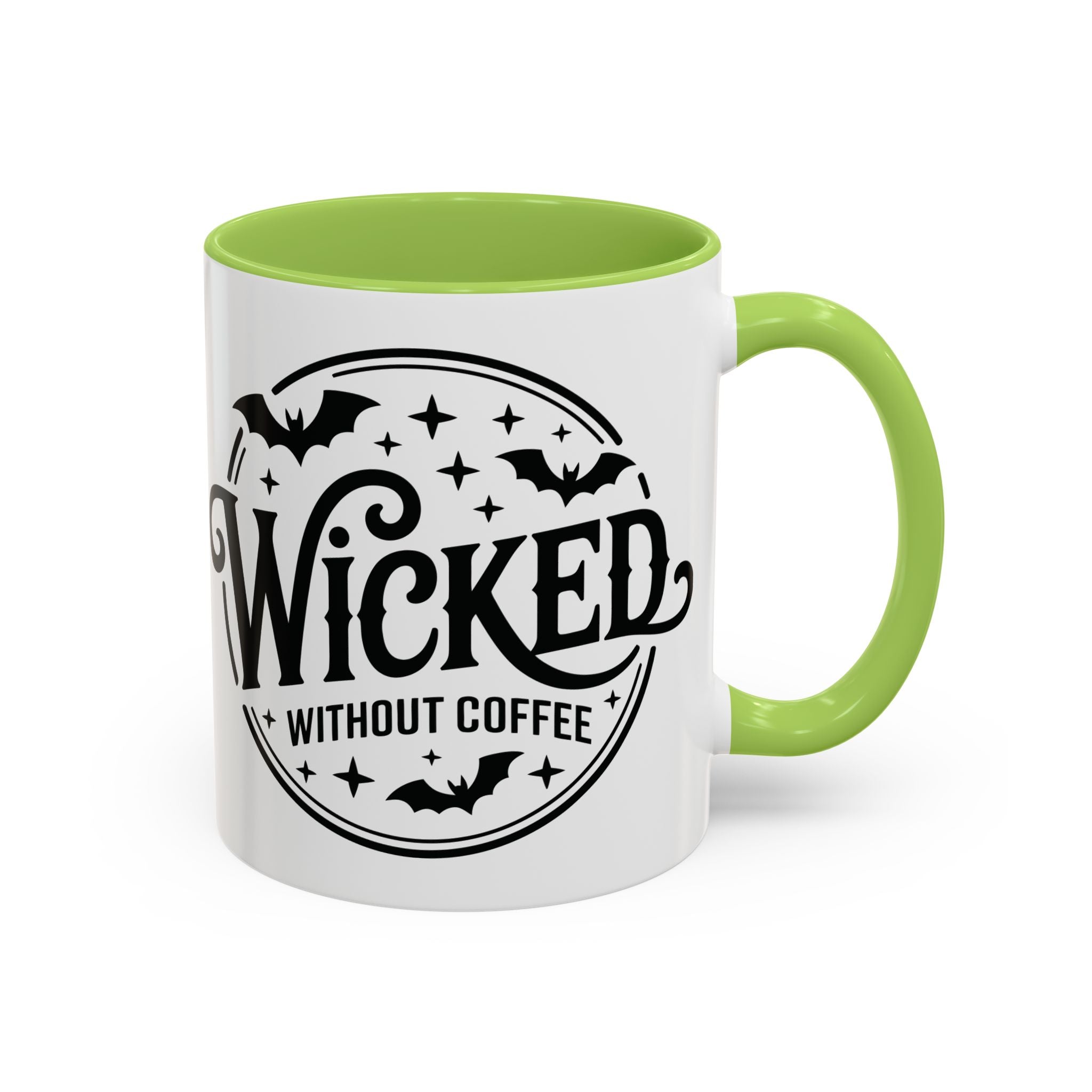 Wicked Without Coffee Accent Mug – Halloween Coffee Mug | 11oz & 15oz