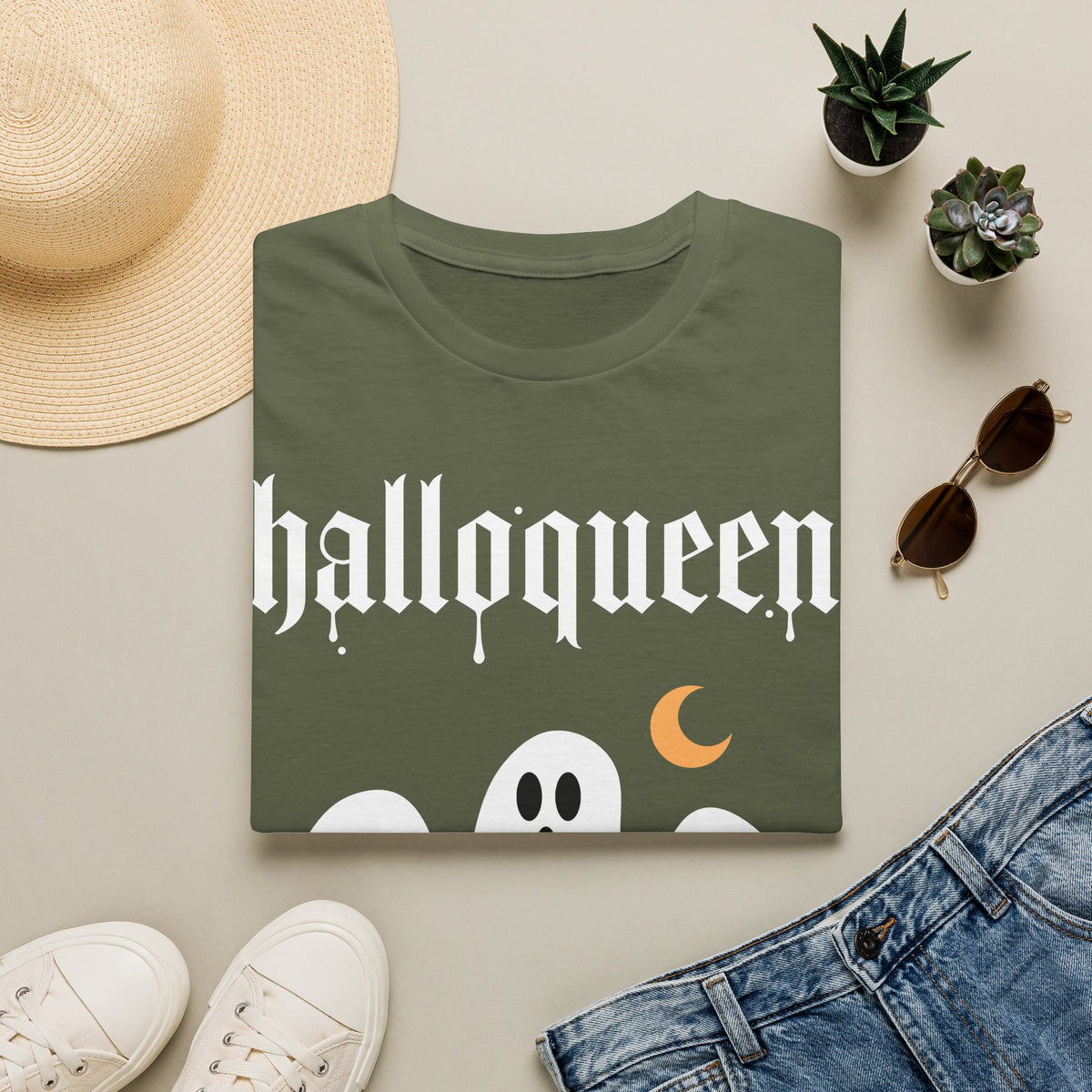 HalloQueen Ghost Halloween T-Shirt