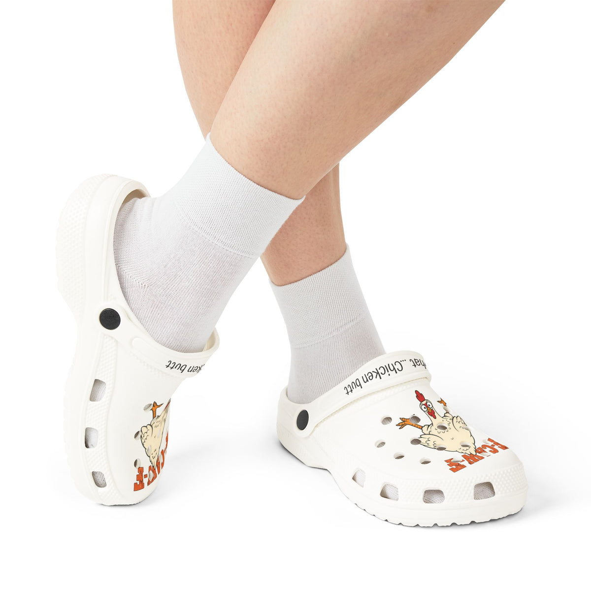 Funny F-CAW-T Chicken Clogs