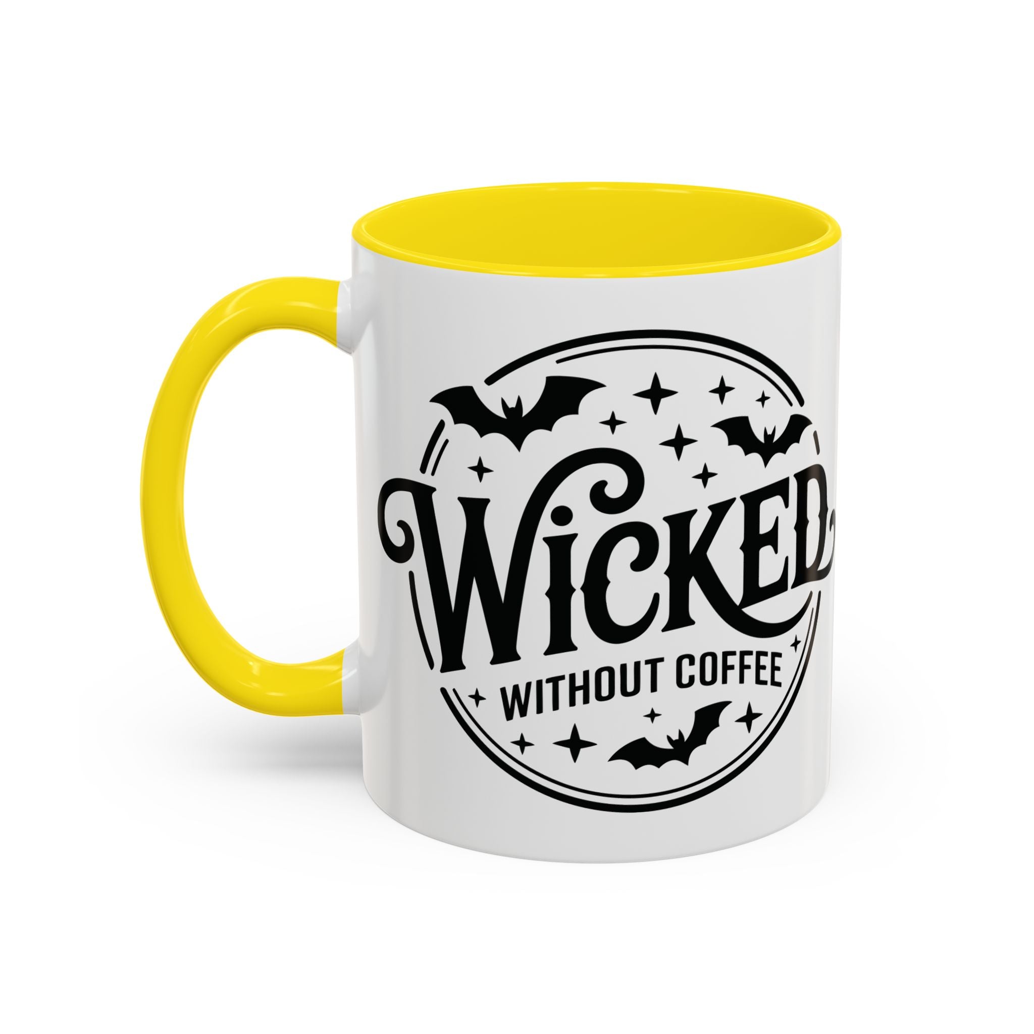 Wicked Without Coffee Accent Mug – Halloween Coffee Mug | 11oz & 15oz