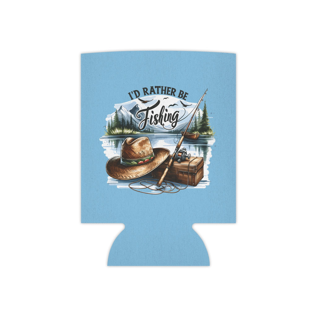 I'd Rather Be Fishing Can Cooler — Fishing Hat & Tackle Design