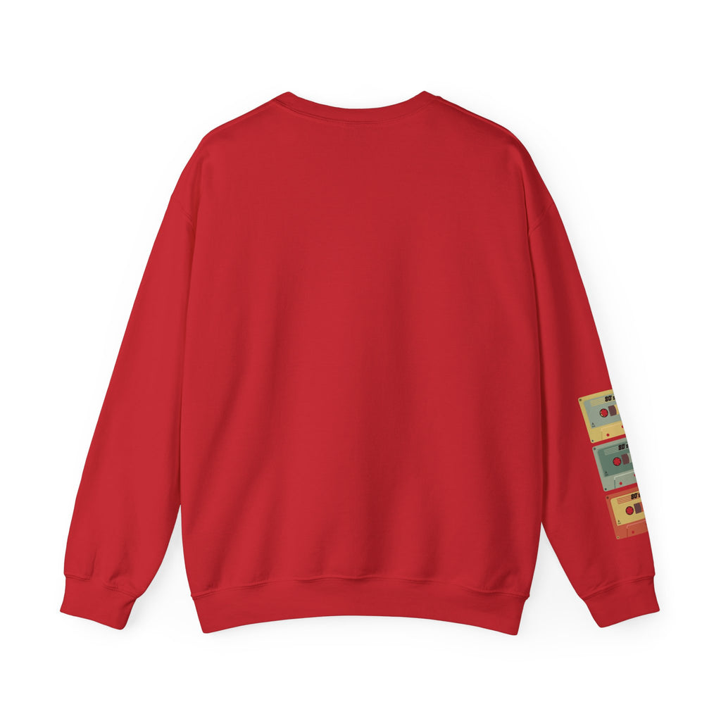 80's Made Me Sweatshirt — Retro 1980s Graphic Crewneck with Cassette Sleeve