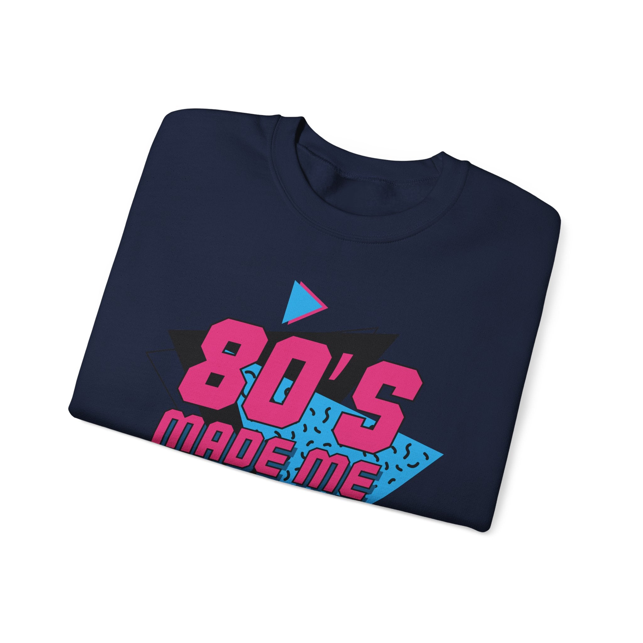 80's Made Me Sweatshirt — Retro 1980s Graphic Crewneck with Cassette Sleeve