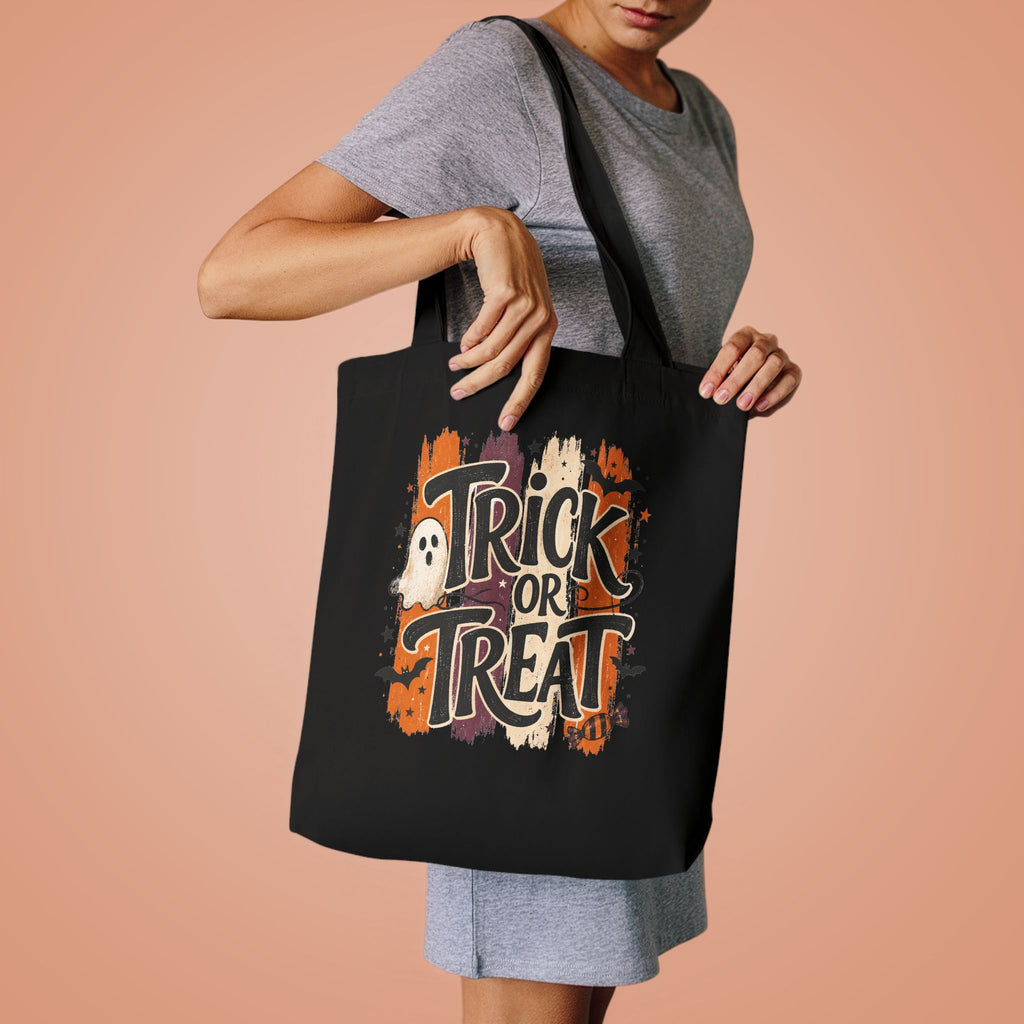 Trick or Treat Ghost Cotton Tote Bag