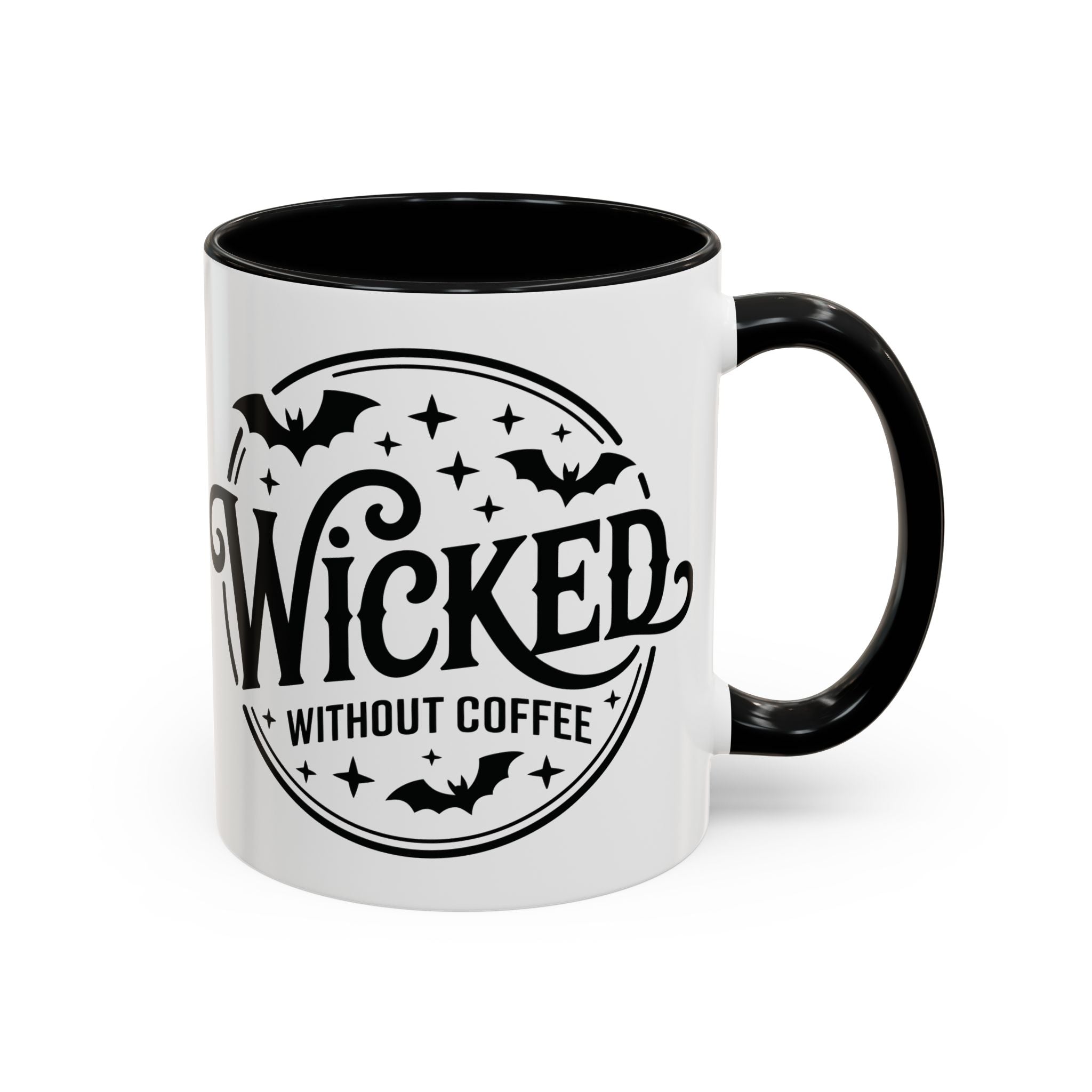 Wicked Without Coffee Accent Mug – Halloween Coffee Mug | 11oz & 15oz