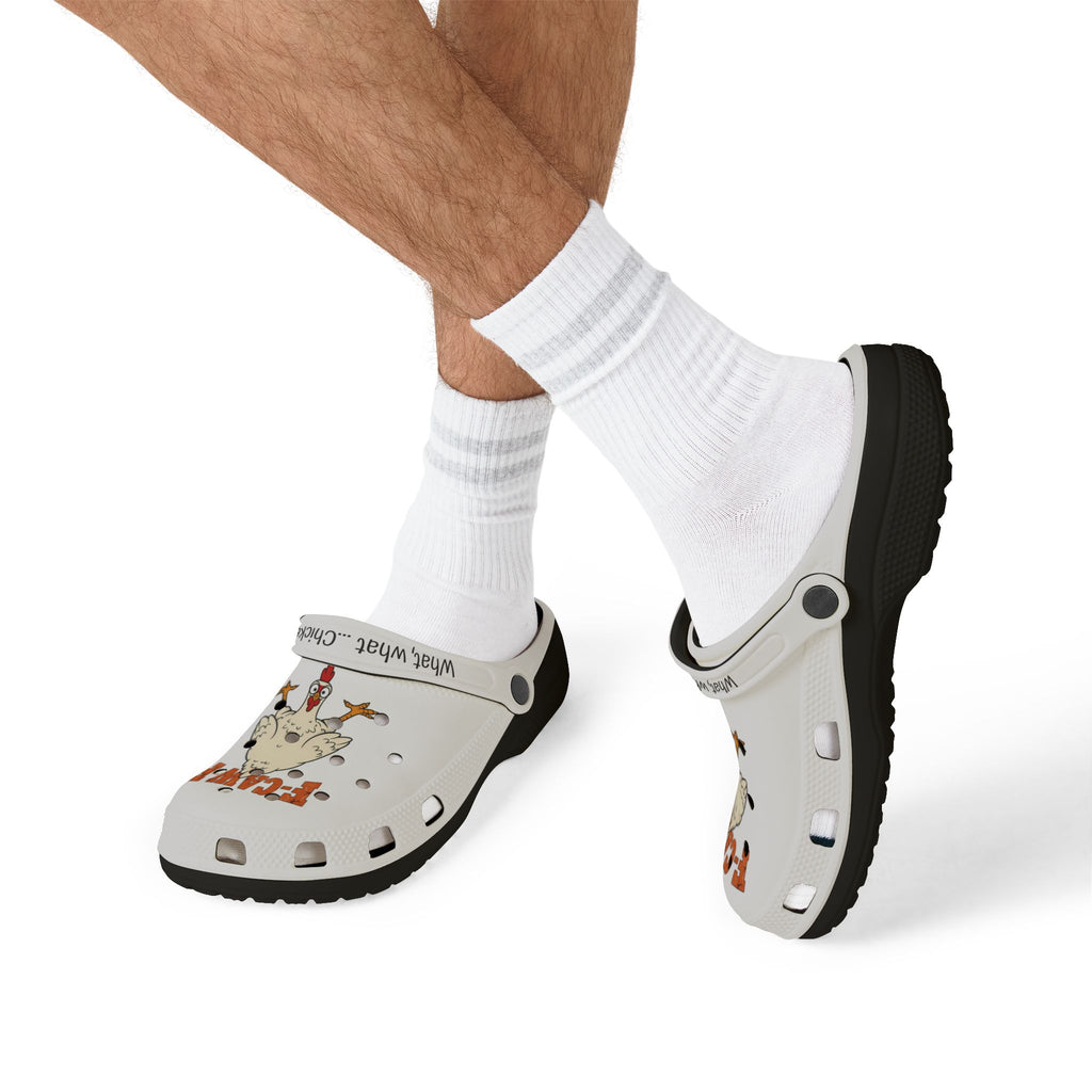 Funny F-CAW-T Chicken Clogs