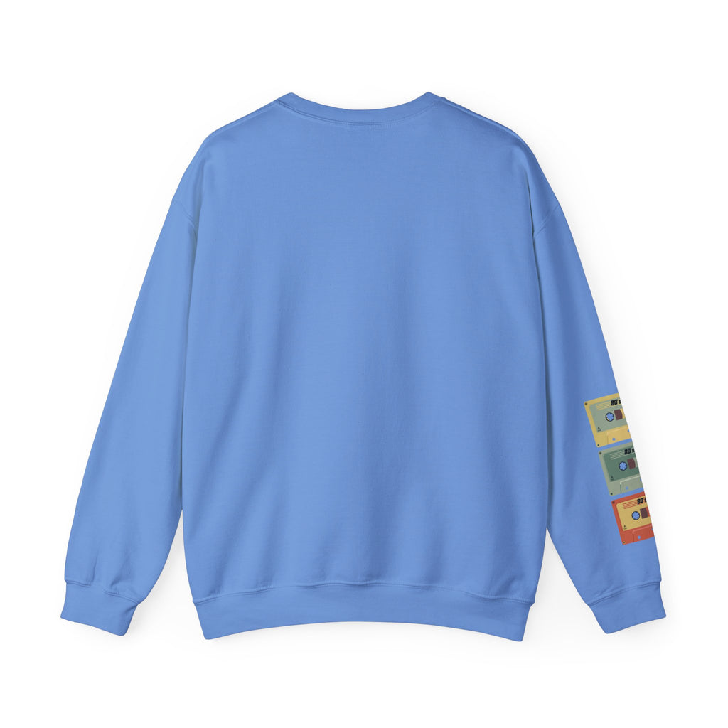 80's Made Me Sweatshirt — Retro 1980s Graphic Crewneck with Cassette Sleeve
