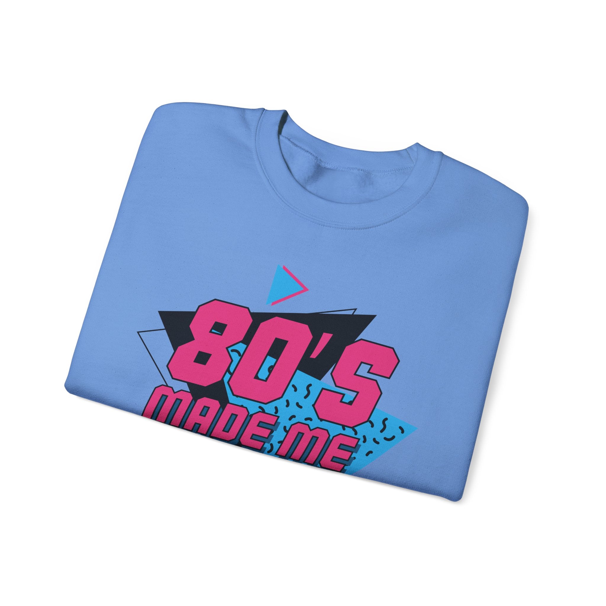 80's Made Me Sweatshirt — Retro 1980s Graphic Crewneck with Cassette Sleeve