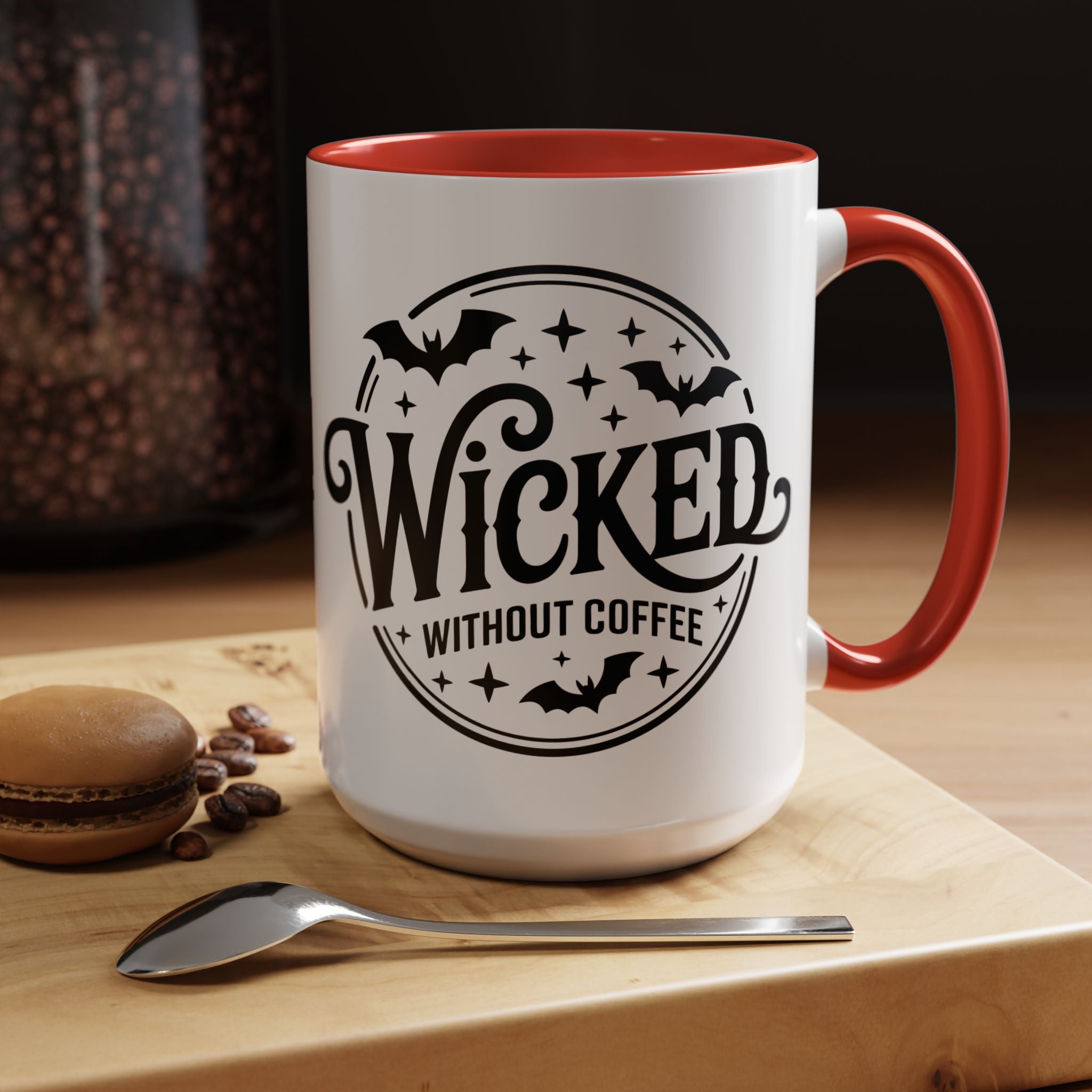 Wicked Without Coffee Accent Mug – Halloween Coffee Mug | 11oz & 15oz