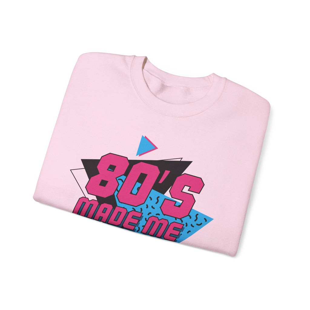 80's Made Me Sweatshirt — Retro 1980s Graphic Crewneck with Cassette Sleeve