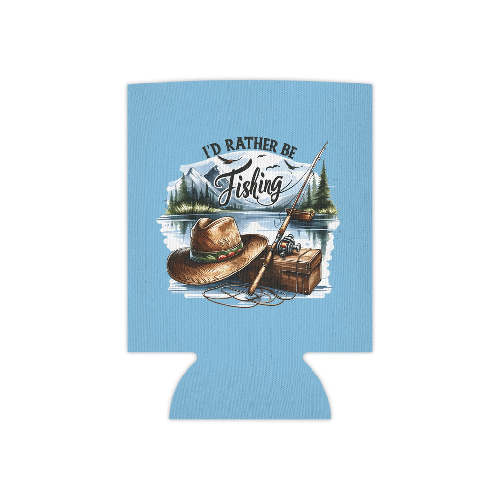 I'd Rather Be Fishing Can Cooler — Fishing Hat & Tackle Design