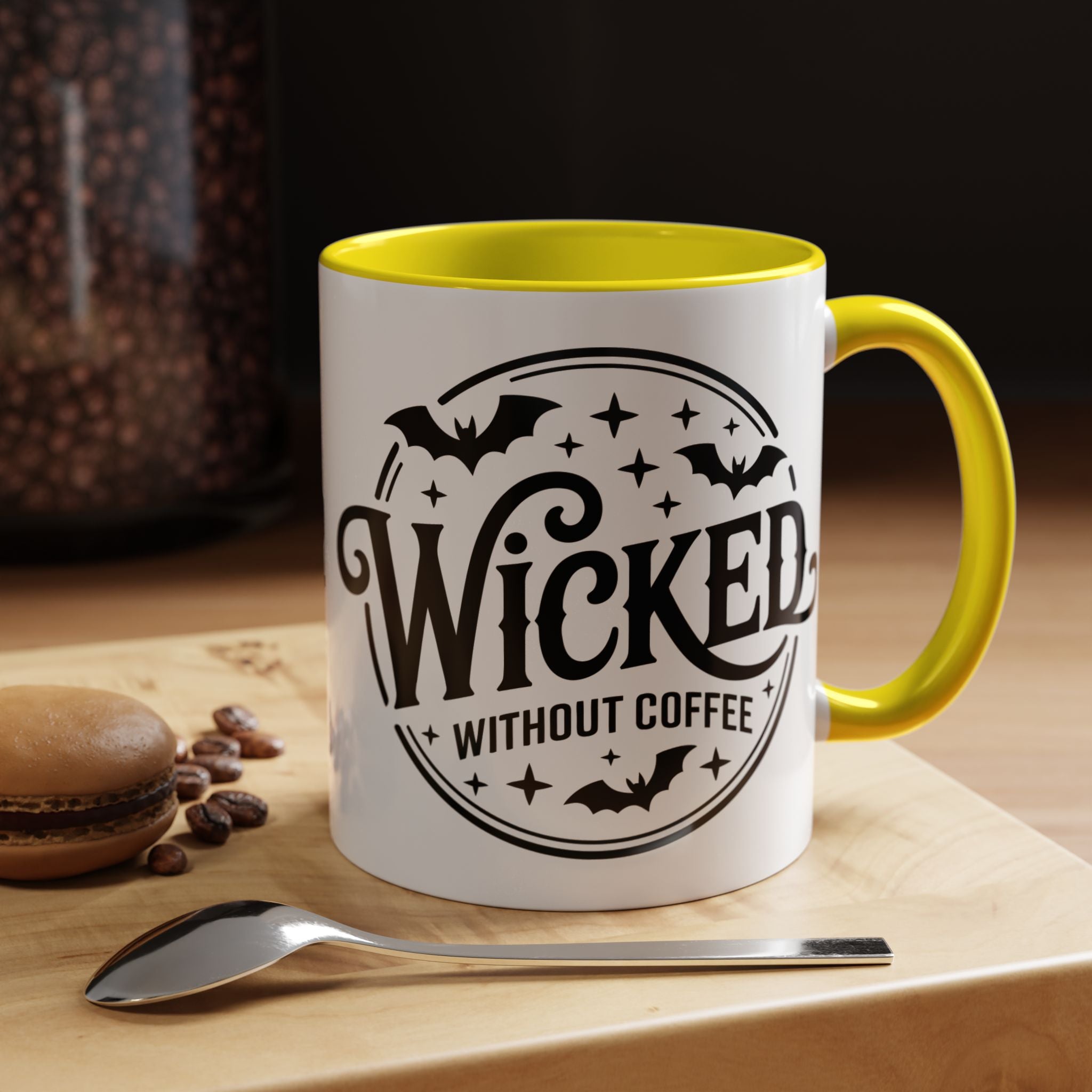 Wicked Without Coffee Accent Mug – Halloween Coffee Mug | 11oz & 15oz