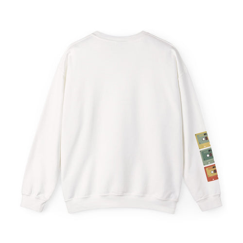 80's Made Me Sweatshirt — Retro 1980s Graphic Crewneck with Cassette Sleeve