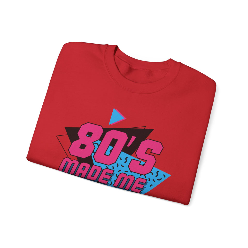 80's Made Me Sweatshirt — Retro 1980s Graphic Crewneck with Cassette Sleeve