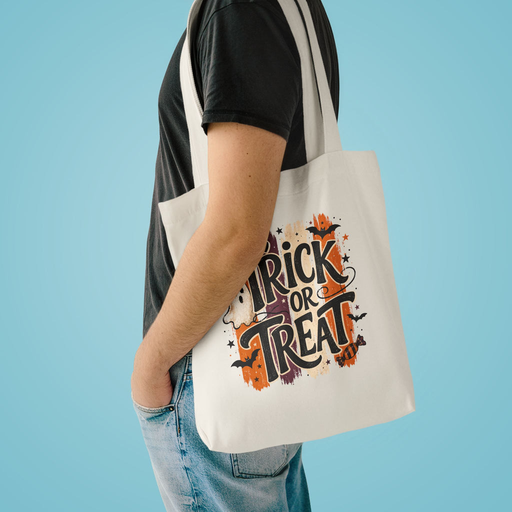 Trick or Treat Ghost Cotton Tote Bag
