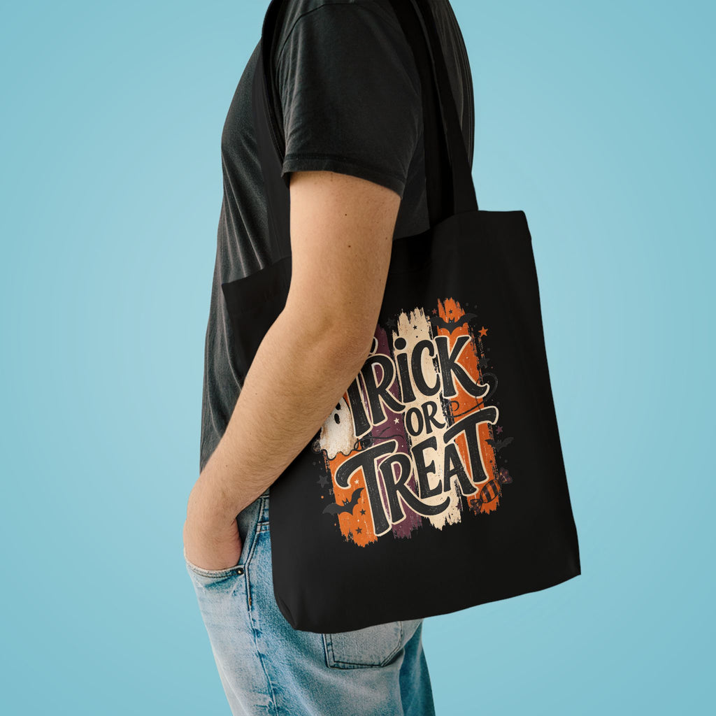 Trick or Treat Ghost Cotton Tote Bag